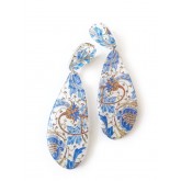 Summer Blue Earrings, Blue Floral Earrings, Blue White Earrings, Blue Earrings, Everyday Earrings,